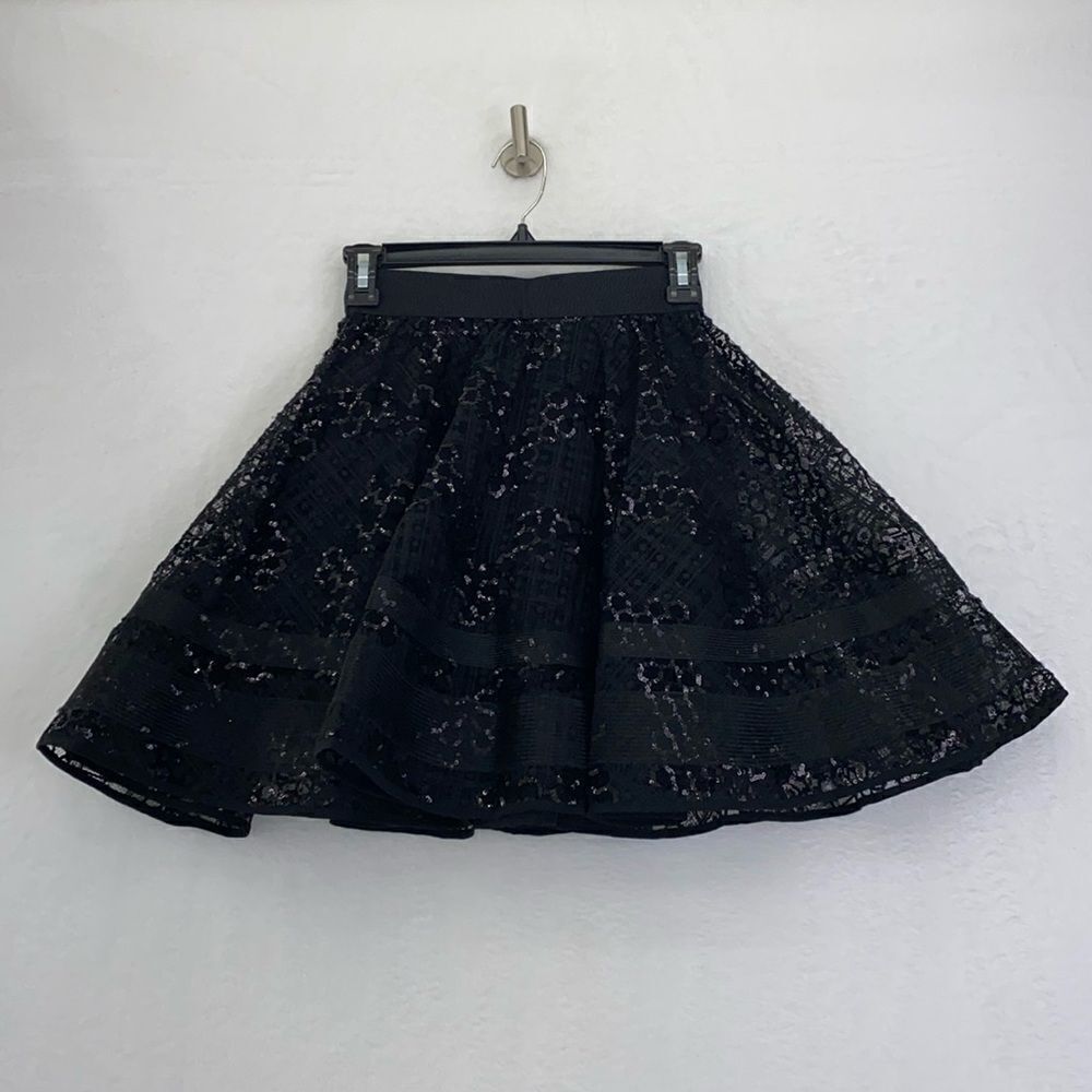 Milly Minis Horse Hair Skater Skirt in Black